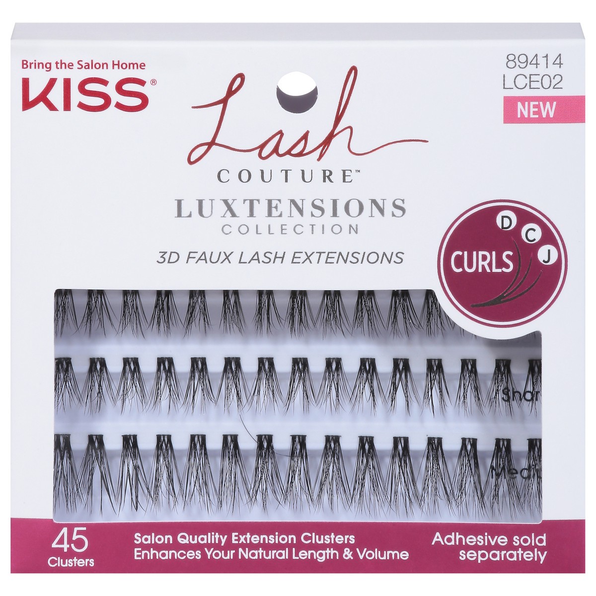 slide 2 of 9, Kiss Lash Couture 3D Faux Luxtensions Collection Lash Extensions 45 ea, 45 ct