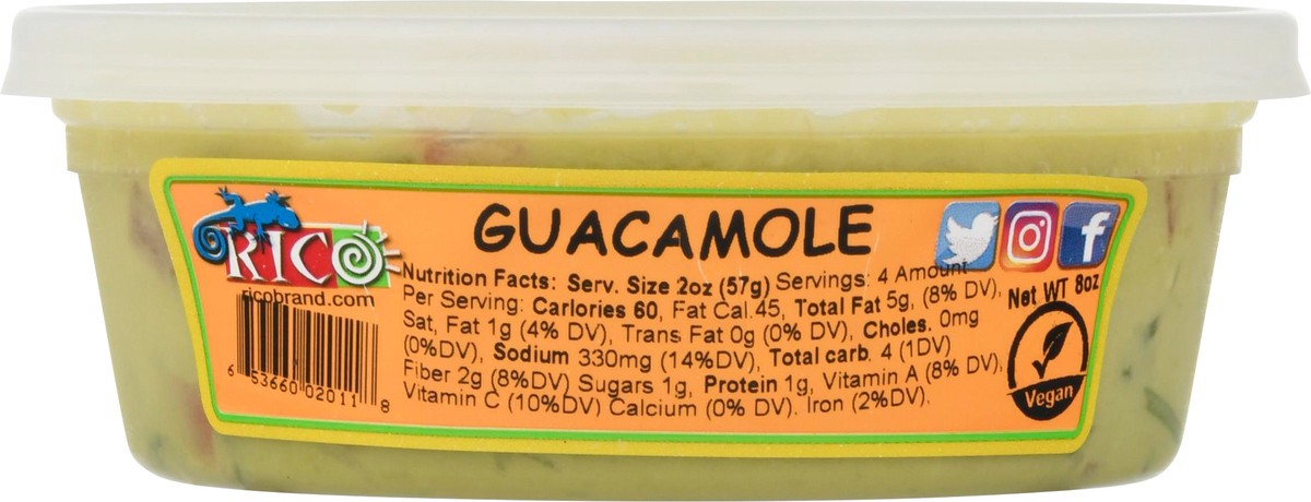 slide 7 of 13, Rico Guacamole 8 oz, 8 oz