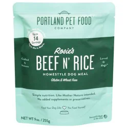 Portland Pet Food Company Gluten & Wheat Free Homestyle Rosie's Beef N' Rice Dog Meal 9 oz