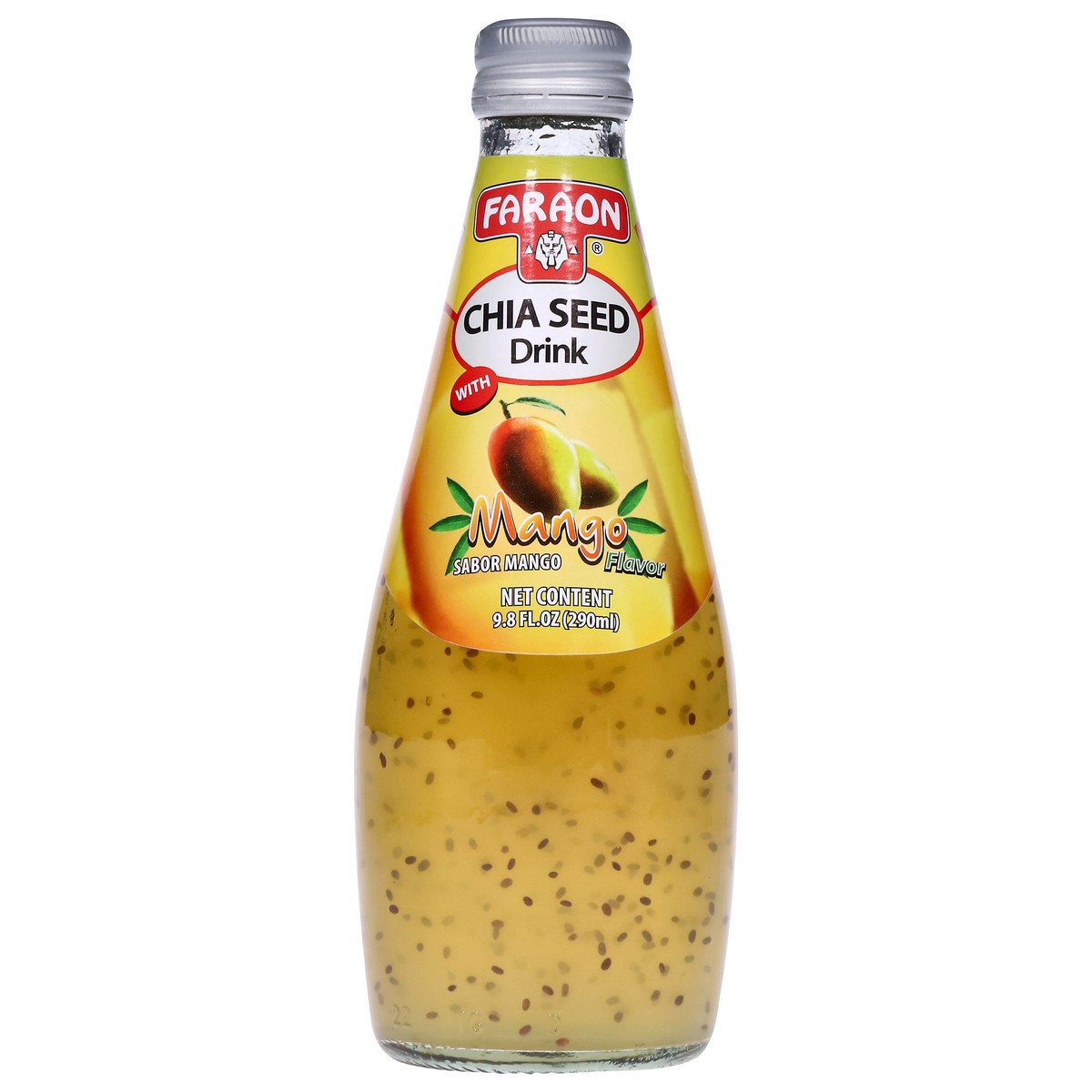 slide 8 of 13, Faraon Chia Seed Mango Flavor Drink 9.8 fl oz, 290 ml
