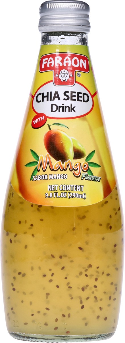 slide 5 of 13, Faraon Chia Seed Mango Flavor Drink 9.8 fl oz, 290 ml