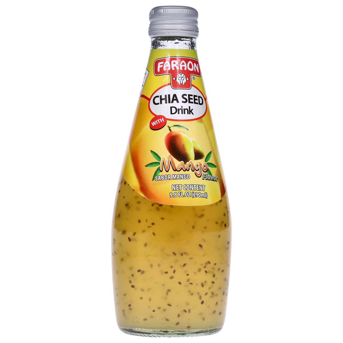 slide 3 of 13, Faraon Chia Seed Mango Flavor Drink 9.8 fl oz, 290 ml