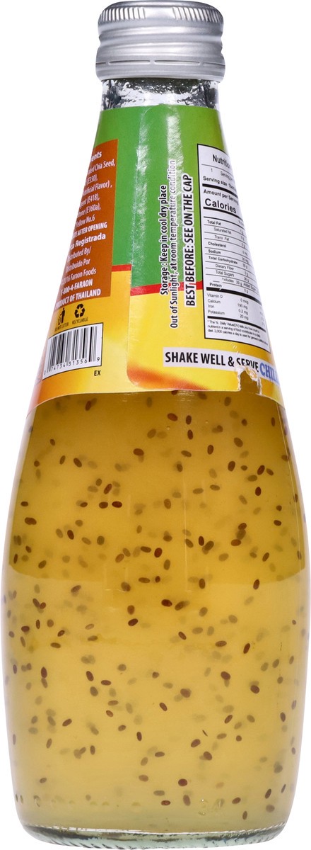 slide 6 of 13, Faraon Chia Seed Mango Flavor Drink 9.8 fl oz, 290 ml