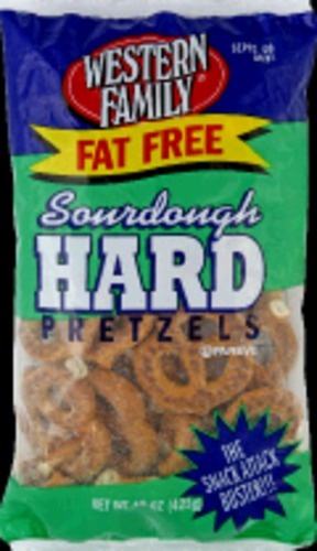 slide 1 of 1, Western Family Pretzels Hard Sourdough, 15 oz