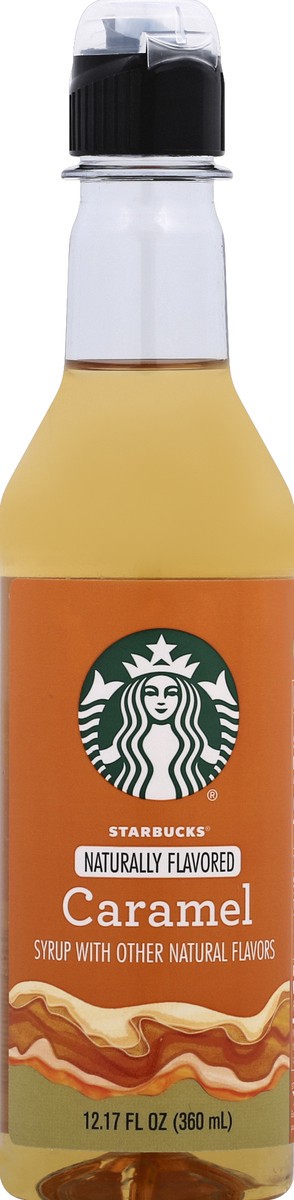 slide 5 of 6, Starbucks Naturally Flavored Caramel Coffee Syrup, 1 bottle of 12.7 fl. oz. (360 mL), 12.17 oz