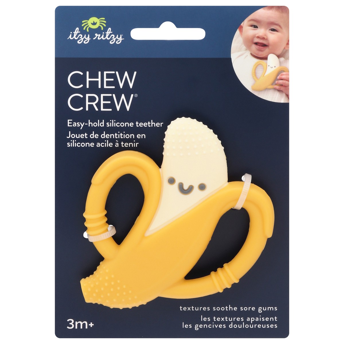 slide 1 of 12, Itzy Ritzy 3m+ Easy Hold Silicone Teether 1 Each, 1 ct