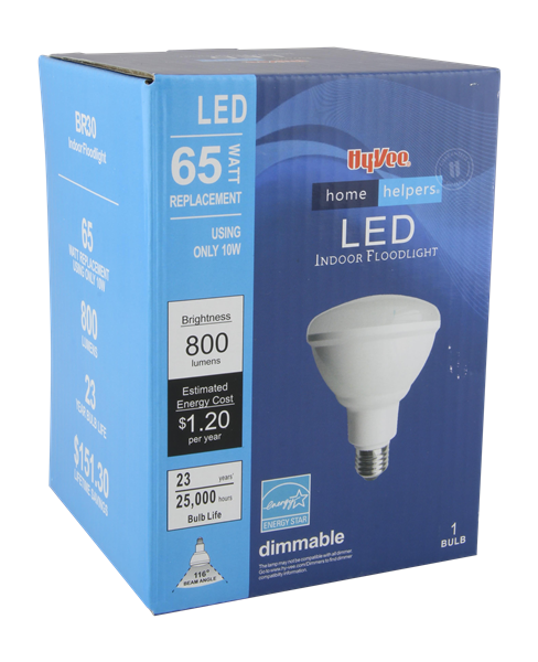 slide 1 of 1, Hy-Vee Led 65/10W Floodlight, 1 ct