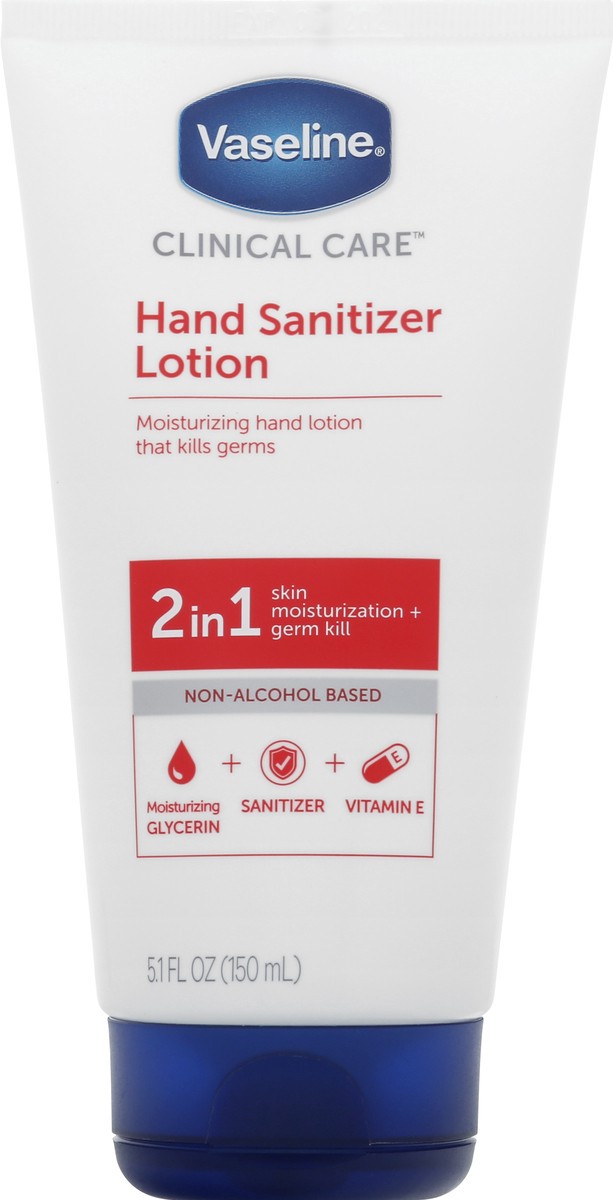 slide 3 of 9, Vaseline Clinical Care Hand Sanitizer Lotion 2-in-1, 5.1 oz, 5.1 oz