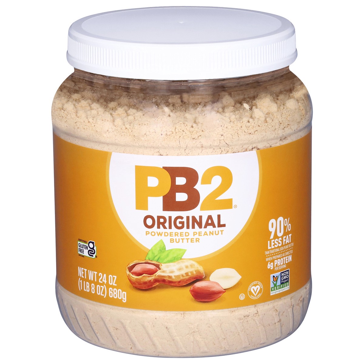 slide 1 of 9, PB2 Powdered Original Peanut Butter 24 oz, 24 oz