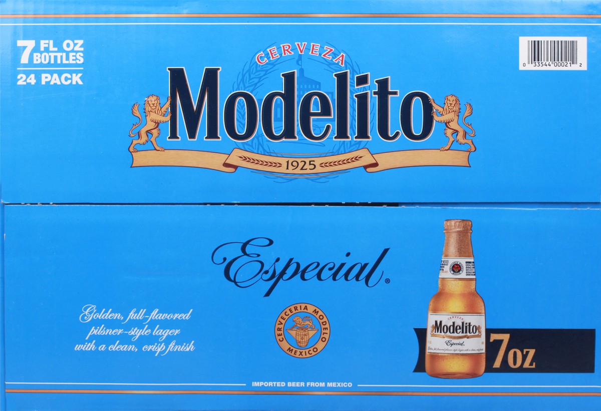 slide 4 of 9, Modelo Especial Modelito Mexican Lager Beer, 24 ct; 7 oz