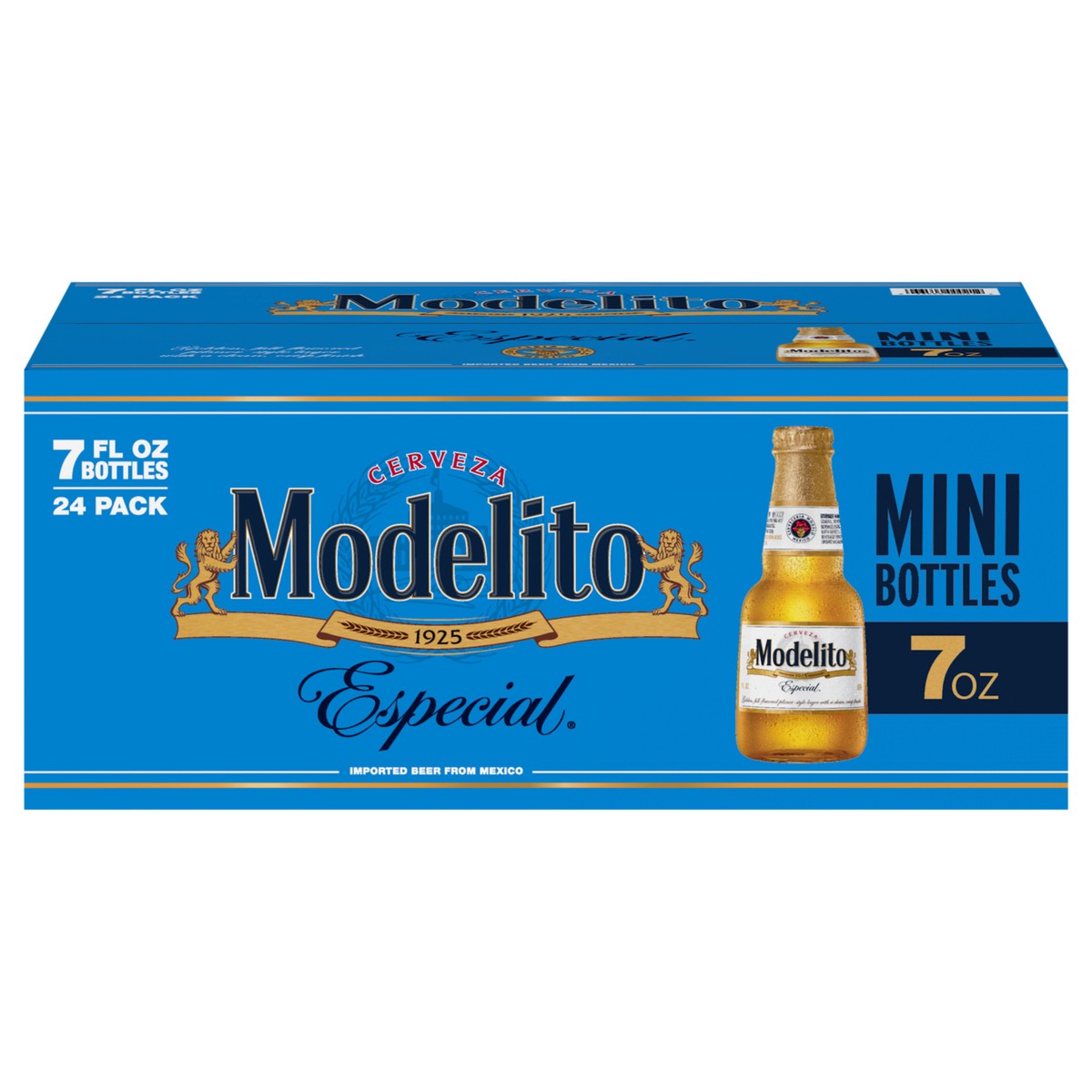slide 1 of 8, Modelo Modelito Mexican Lager Import Beer, 24 pk 7 fl. oz. Small Beer Bottles, 4.4% ABV, 24 ct; 7 oz