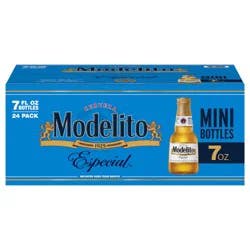 Modelo Especial Modelito Mexican Lager Import Beer, 24 pk 7 fl. oz. Small Beer Bottles, 4.4% ABV