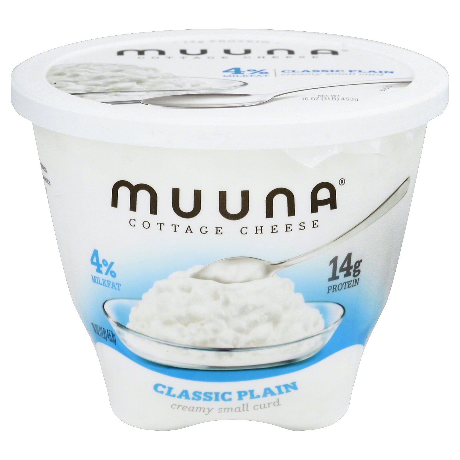 slide 1 of 1, Muuna 4% Milkfat Classic Plain Cottage Cheese, 16 oz