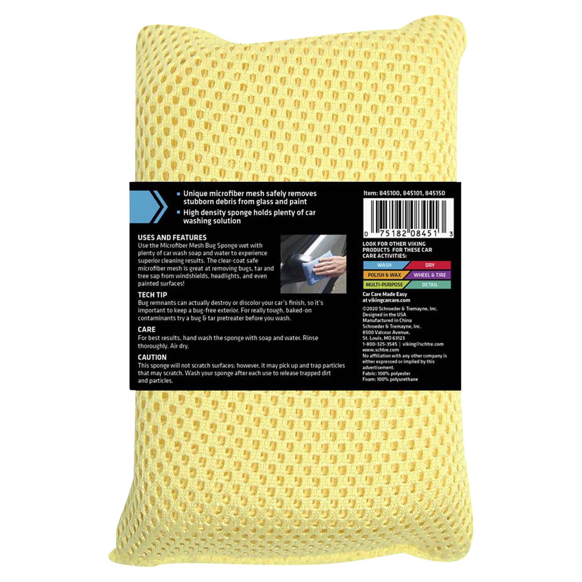 slide 5 of 5, Viking Microfiber Mesh Bug & Tar Sponge, 1 ct