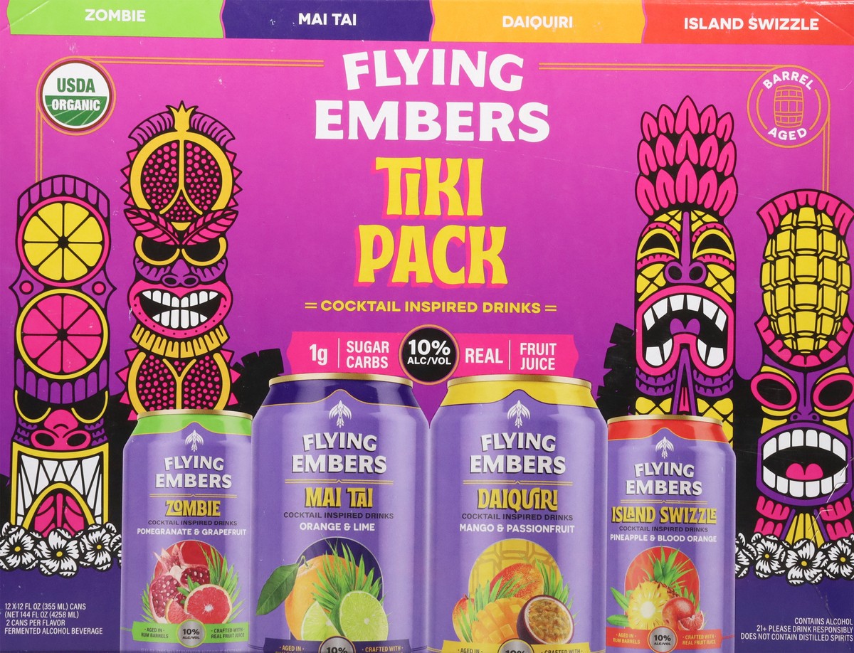 slide 5 of 13, Flying Embers Tiki Pack Variety, 12 ct; 12 oz
