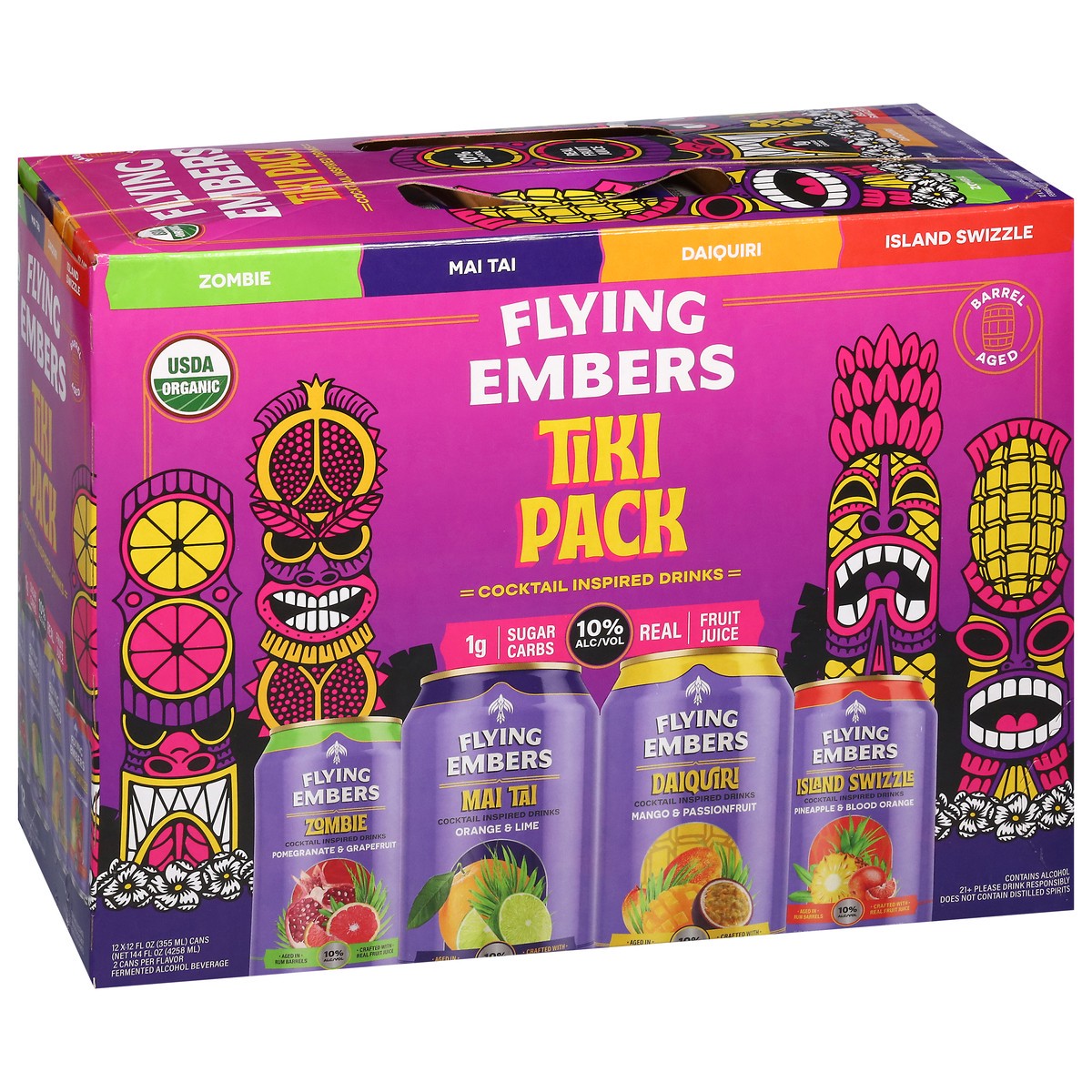 slide 6 of 13, Flying Embers Tiki Pack Variety, 12 ct; 12 oz
