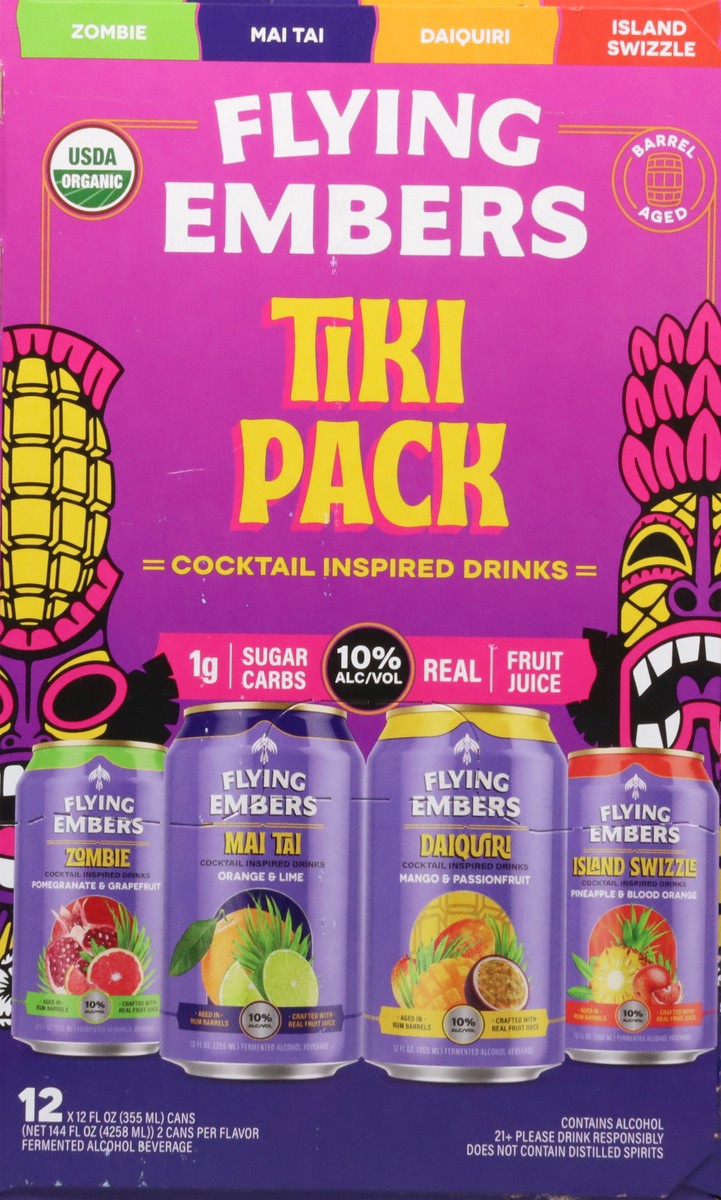 slide 4 of 13, Flying Embers Tiki Pack Variety, 12 ct; 12 oz