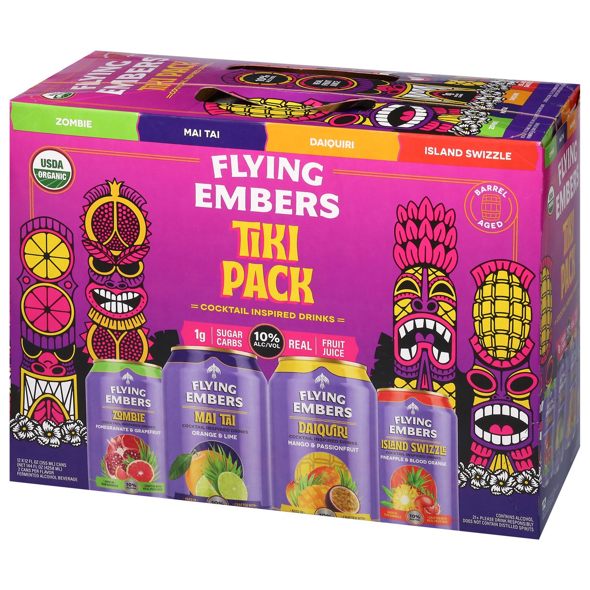 slide 10 of 13, Flying Embers Tiki Pack Variety, 12 ct; 12 oz
