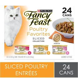 Purina Fancy Feast Sliced Poultry Favorites in Wet Cat Food Gravy Variety Pack