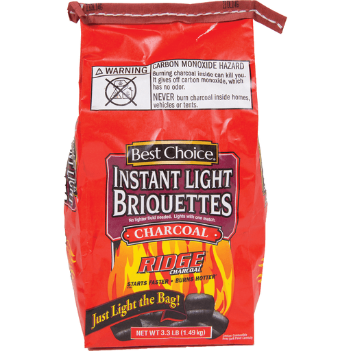 slide 1 of 1, Best Choice Charcoal Ridge Briquettes Instant Light, 3.3 lb