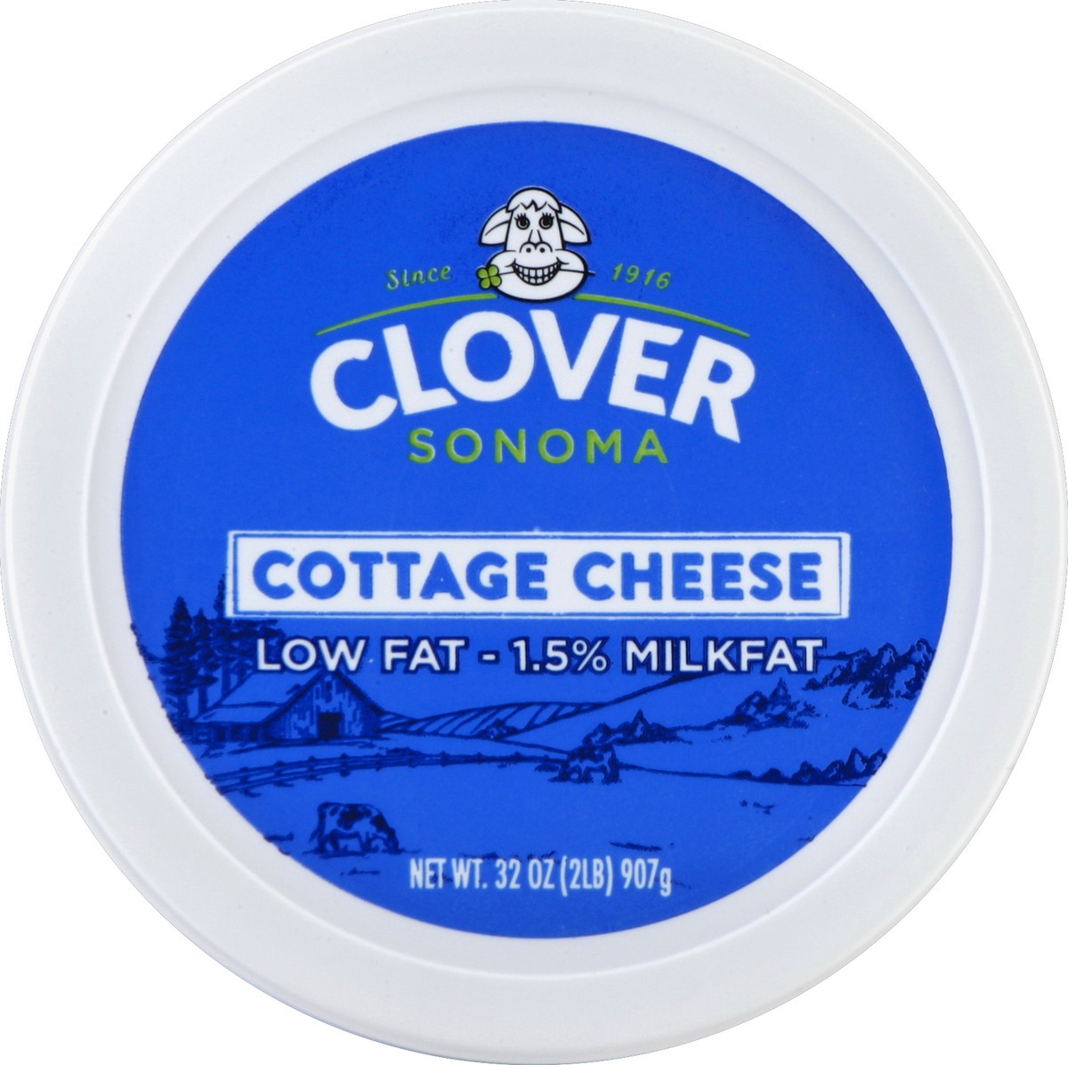 slide 2 of 3, Clover Cottage Cheese 32 oz, 32 oz