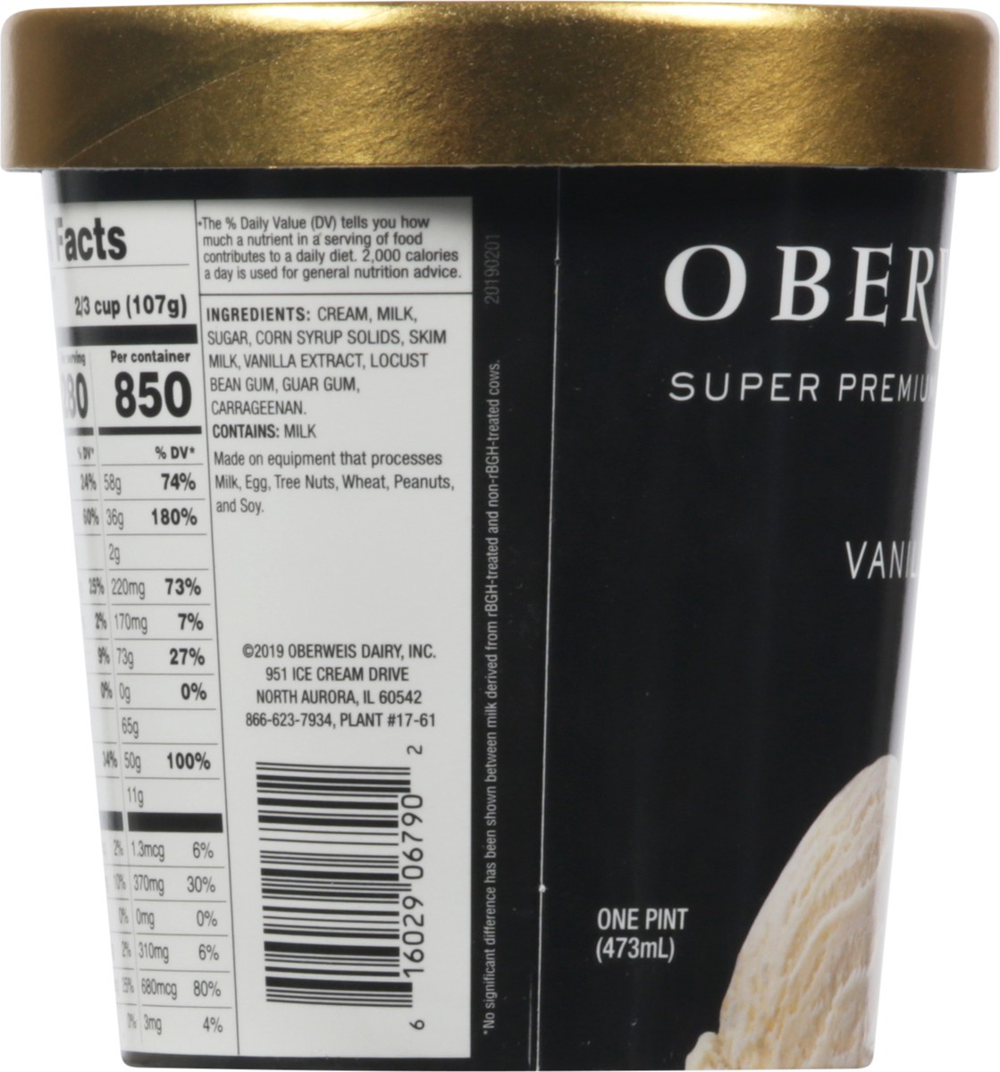 slide 4 of 13, Oberweis Super Premium Ice Cream Vanilla, 16 oz