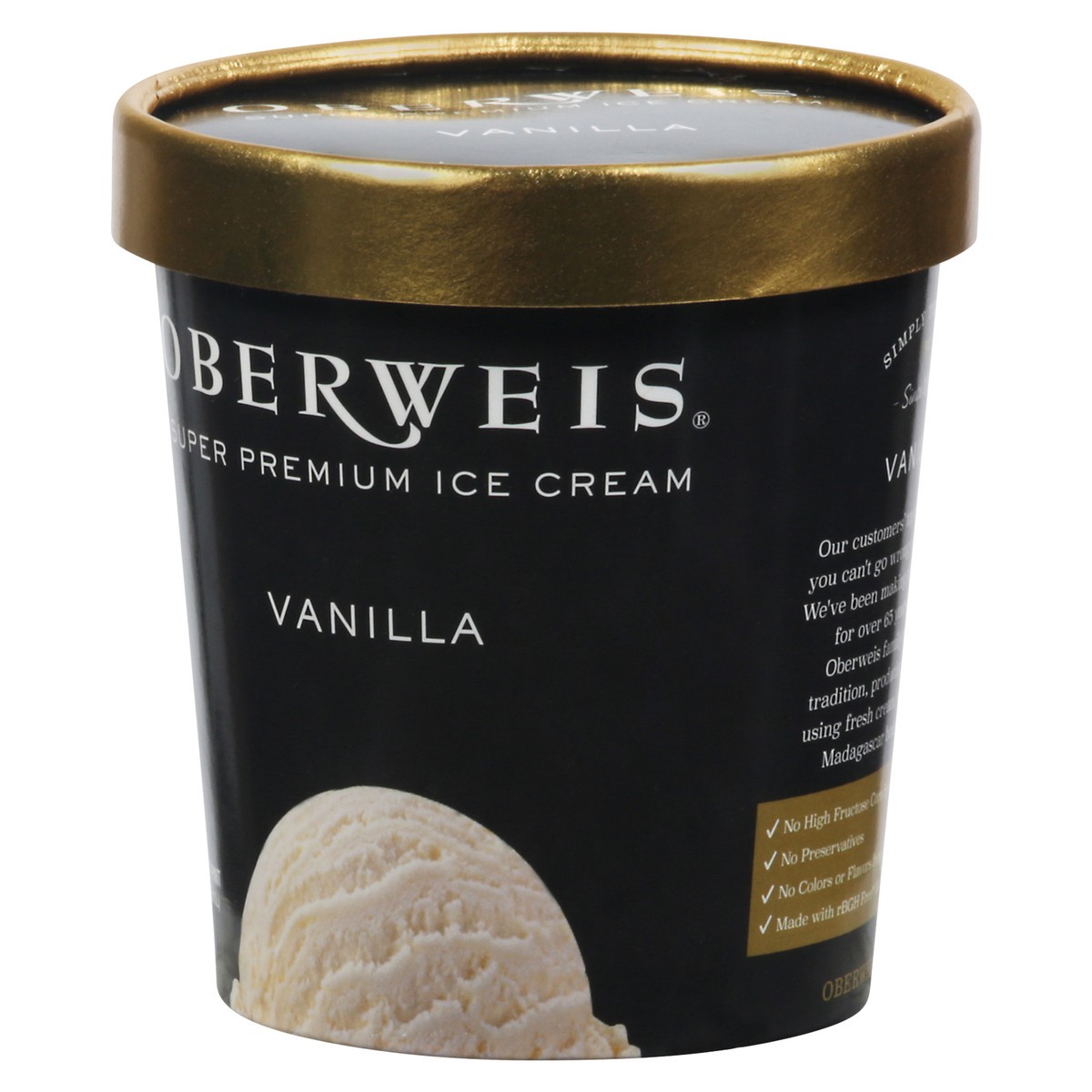 slide 6 of 13, Oberweis Super Premium Ice Cream Vanilla, 16 oz