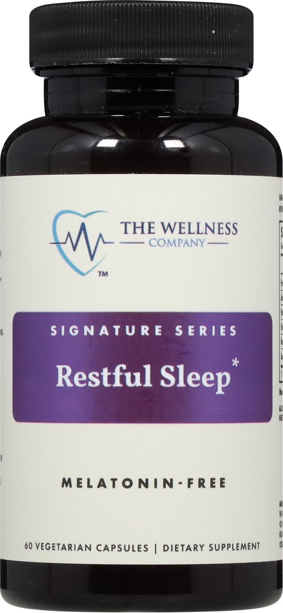 slide 10 of 14, The Wellness Company Melatonin-Free Restful Sleep 60 Vegetarian Capsules, 60 ct