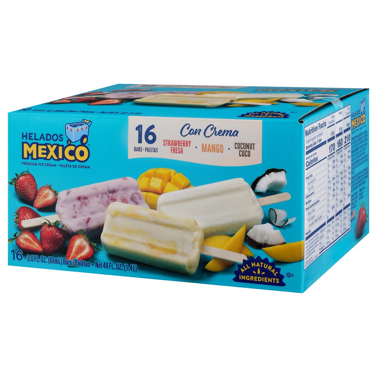 slide 3 of 10, Helados Mexico Premium Ice Cream Bars Value Pack, 16 ct