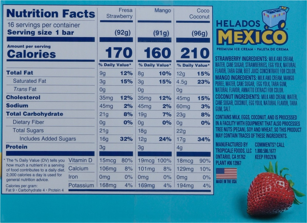 slide 8 of 10, Helados Mexico Premium Ice Cream Bars Value Pack, 16 ct