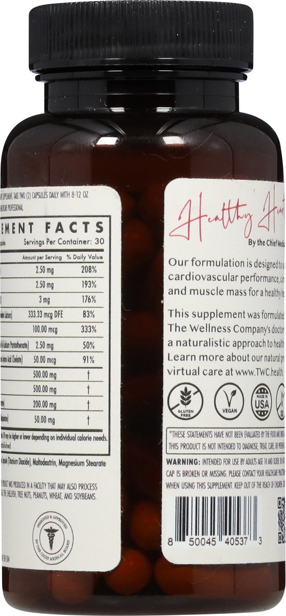 slide 12 of 15, The Wellness Company Vegetarian Healthy Heart 60 Capsules, 60 ct