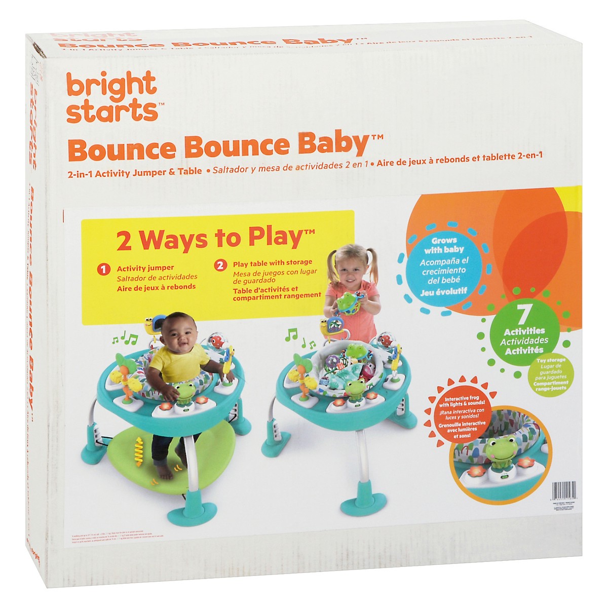 slide 8 of 10, Bright Starts Bounce Bounce Baby 2-in-1 Activity Jumper & Table 1 ea Box, 1 ct