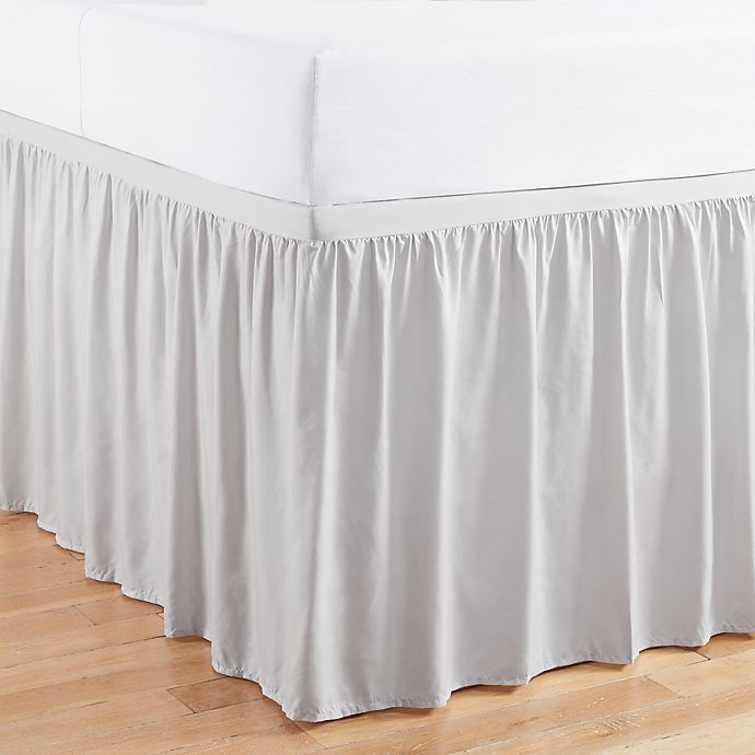 slide 1 of 2, Simply Essential Twin/Twin XL Ruffled Bed Skirt - Grey, 1 ct