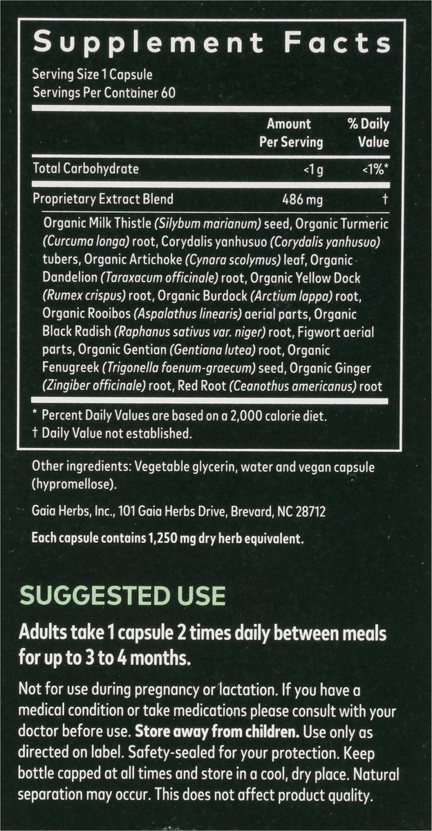 slide 11 of 13, Gaia Herbs Liver Cleanse Herbal Supplement, 60 ct