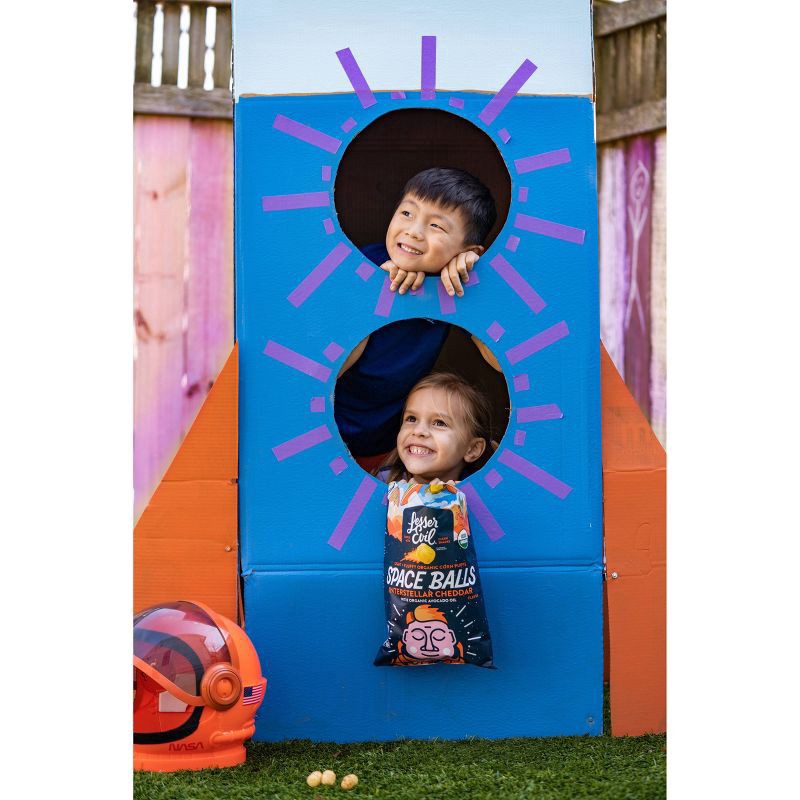 slide 2 of 4, LesserEvil Organic Cheddar Space Balls - 5 oz, 5 oz