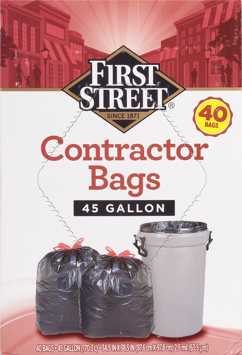 slide 6 of 14, First Street Drawstring Contractor Bag, 40 ct