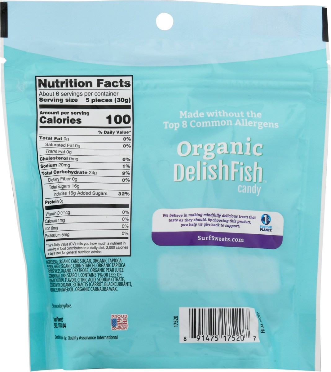 slide 6 of 12, Surf Sweets Organic Delish Fish Candy 6 oz,