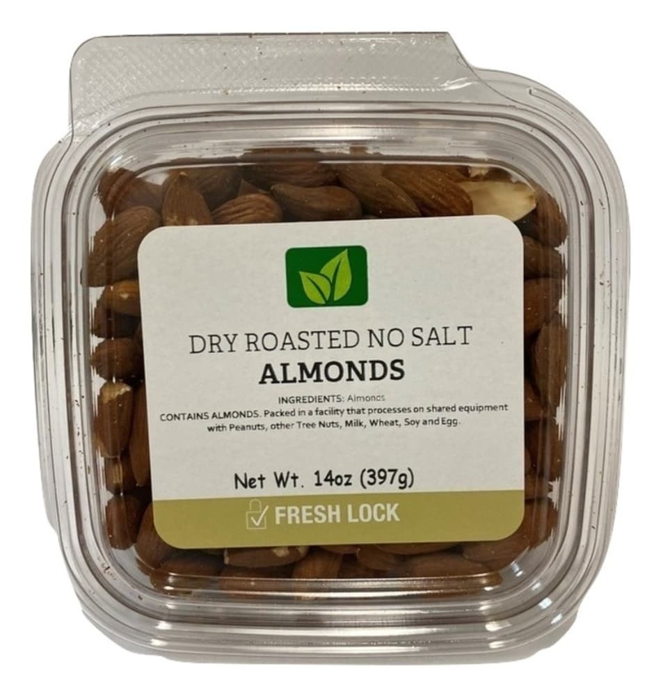 slide 1 of 1, Torn & Glasser Torn Glasser Dry Roasted No Salt Almonds, 14 oz