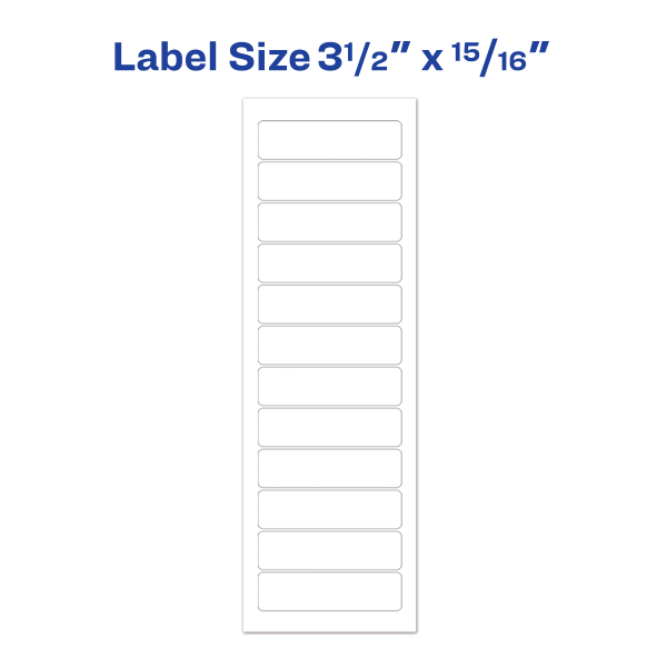 slide 3 of 7, Avery High-Speed Continuous Form Permanent Address Labels, 4013, White, 5000 ct