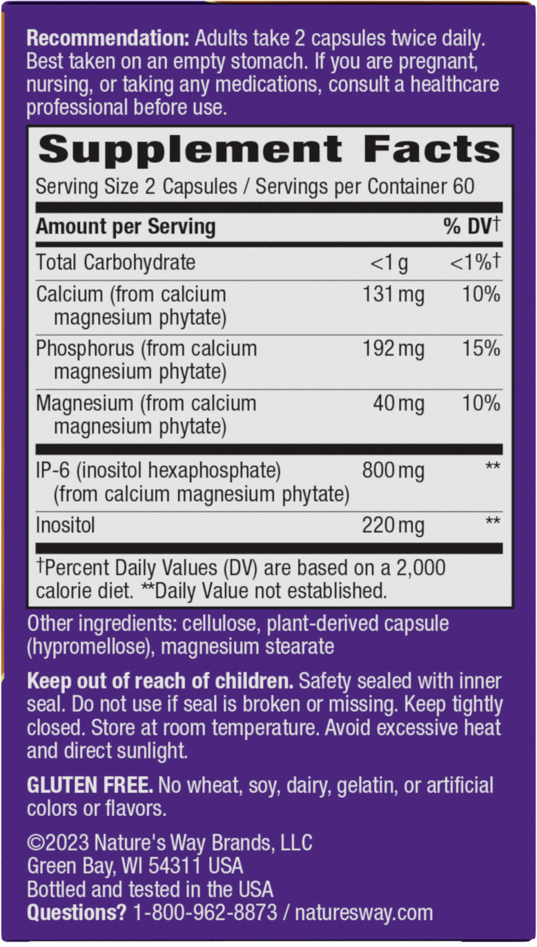 slide 5 of 5, Nature's Way Cell Forté, IP-6 & Inositol, Supports Natural Killer Cell Activity*, Immune Support*, Vegan, 120 Capsules, 1 ct