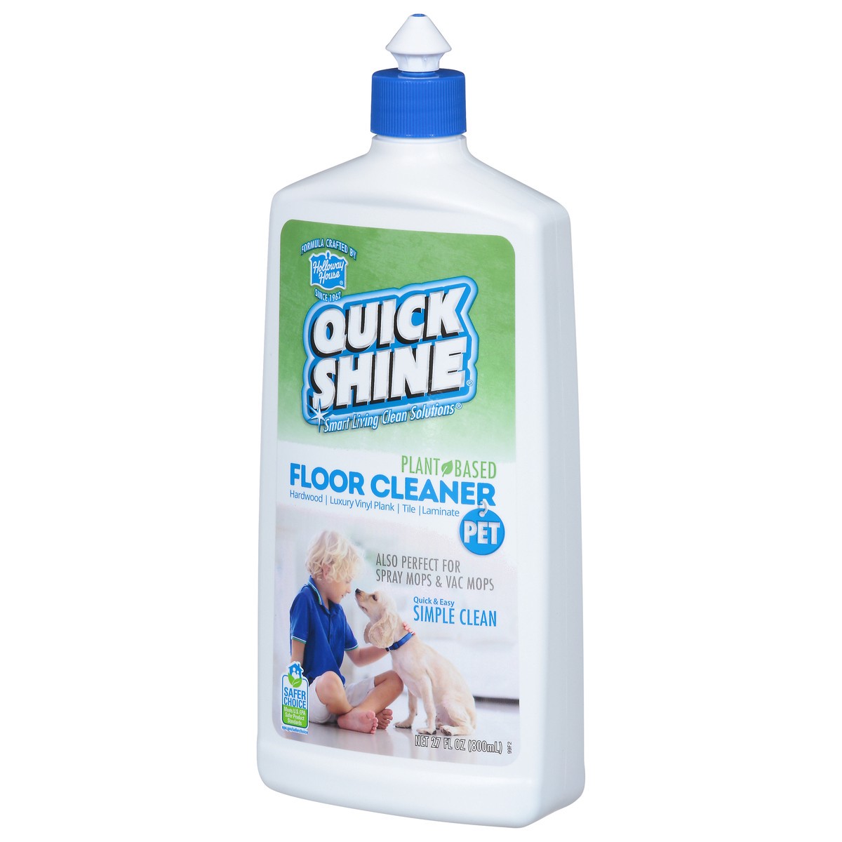 slide 4 of 9, Quick Shine Plant Based Pet Floor Cleaner 27 fl oz, 27 fl oz