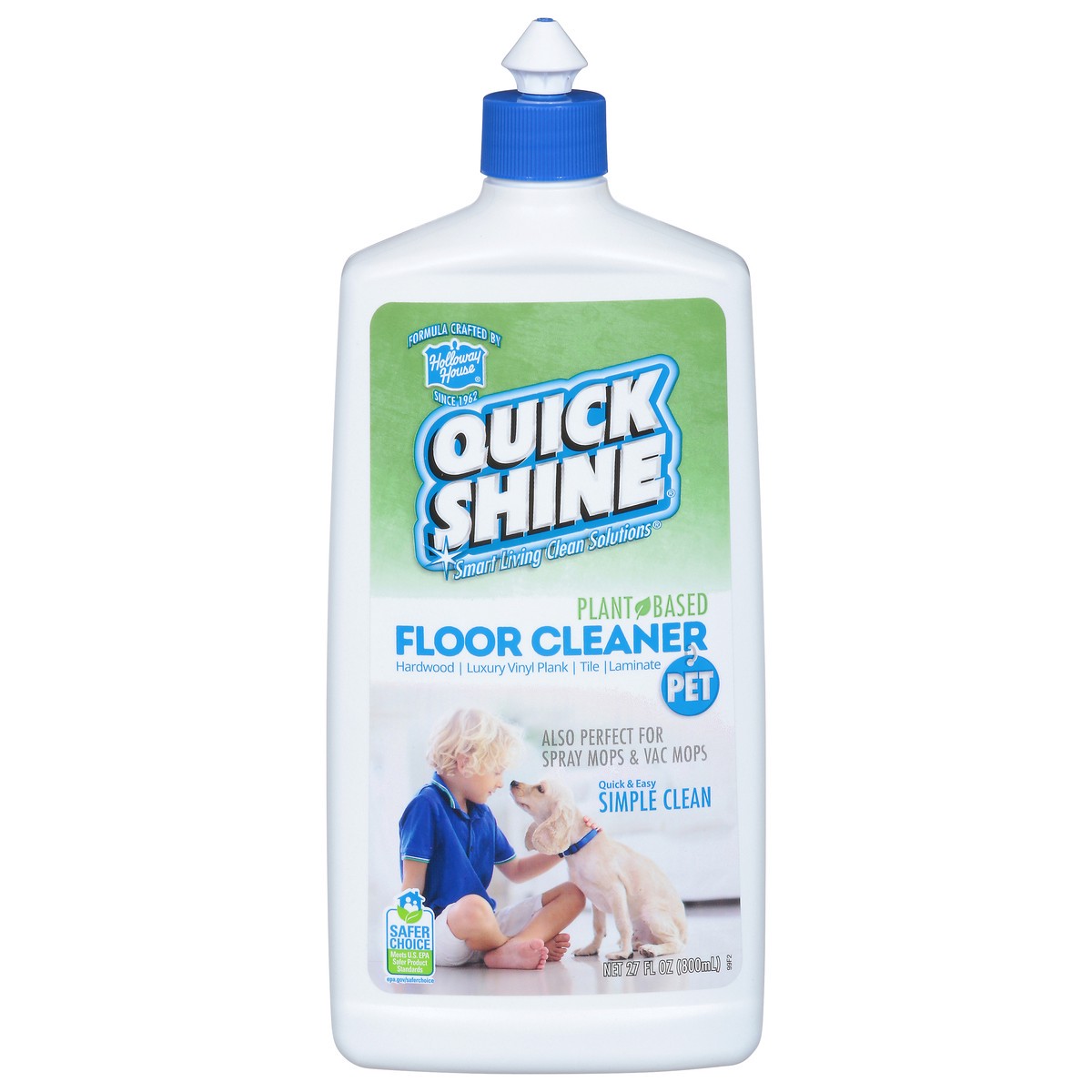 slide 1 of 9, Quick Shine Plant Based Pet Floor Cleaner 27 fl oz, 27 fl oz