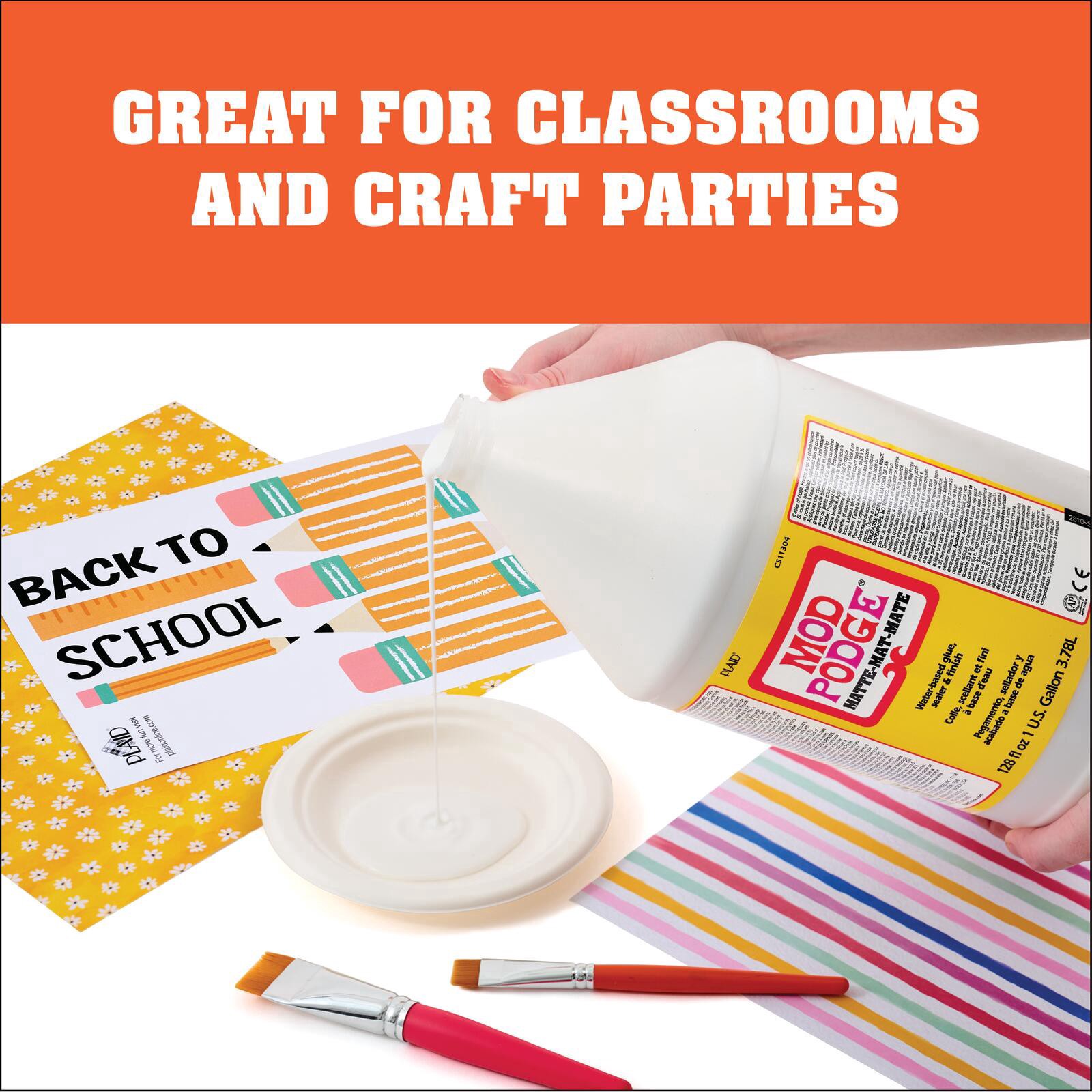 slide 4 of 7, Mod Podge 1gal. Matte Sealer, Glue & Finish, 1 gal