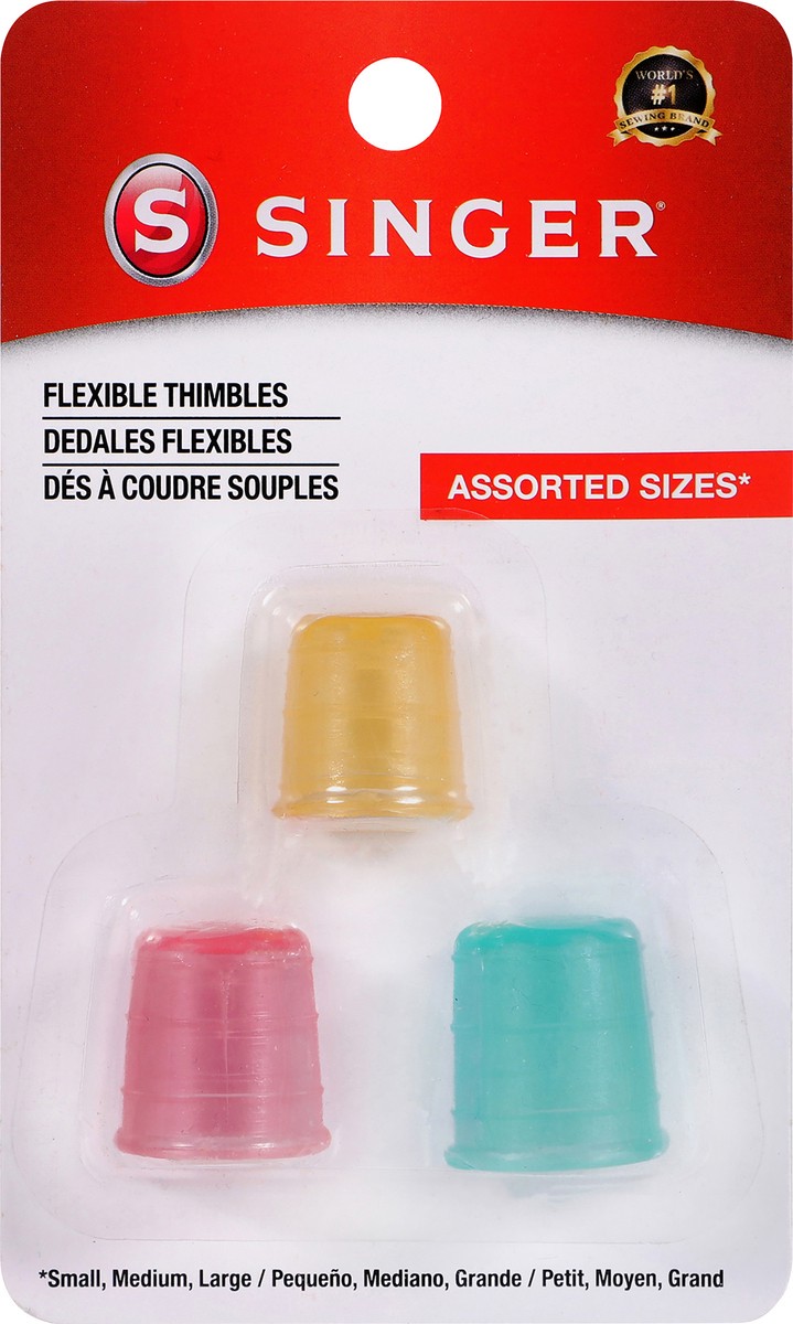 slide 3 of 3, Singer Sew Cute Flexible Thimbles, 1 ct