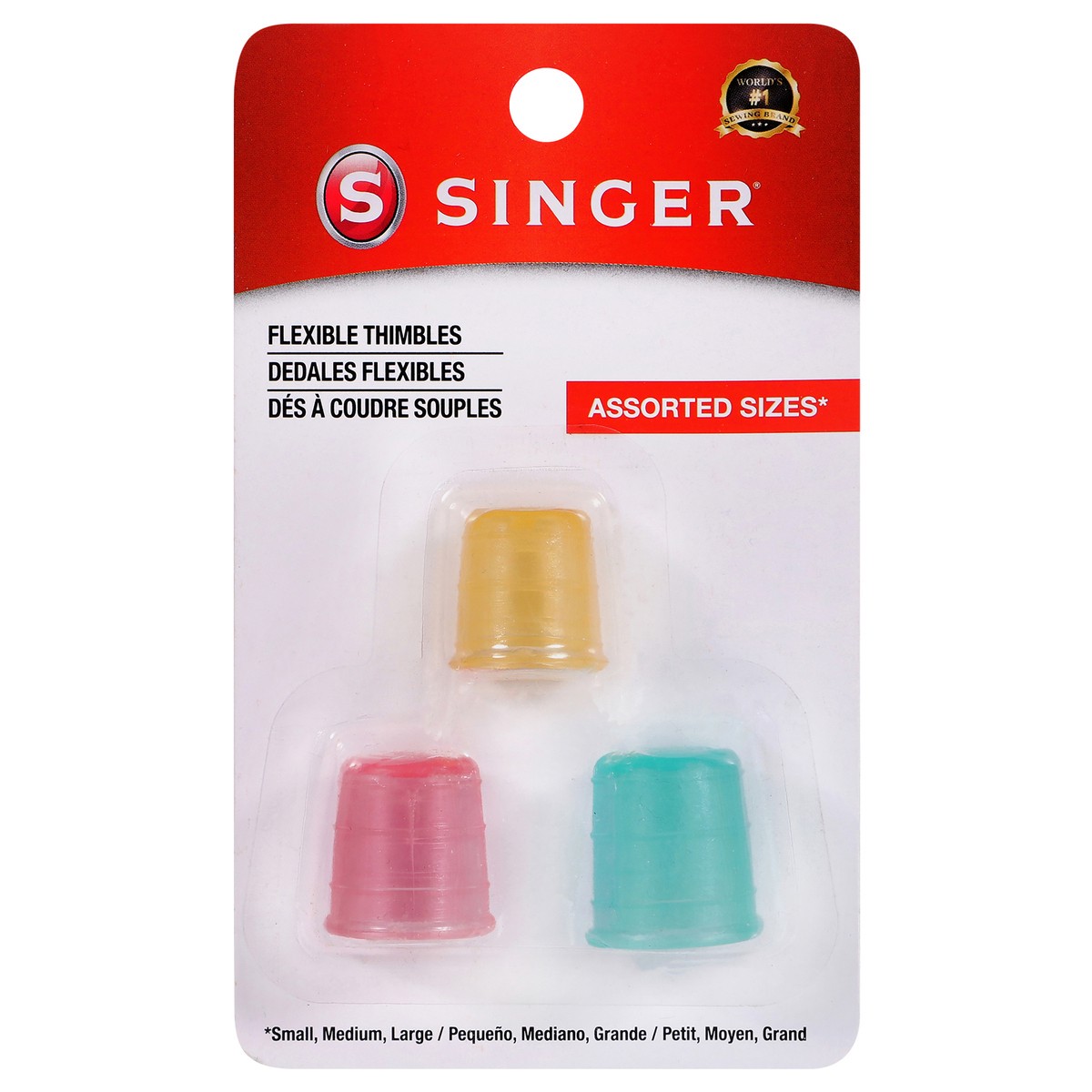 slide 2 of 3, Singer Sew Cute Flexible Thimbles, 1 ct