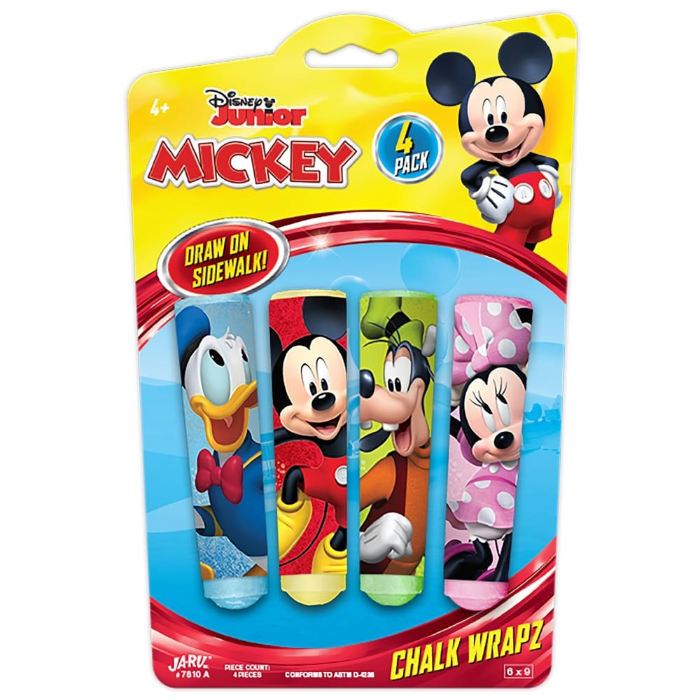 slide 1 of 1, Ja-Ru Mickey Chalk Wrapz Chalk Sticks, 1 ct
