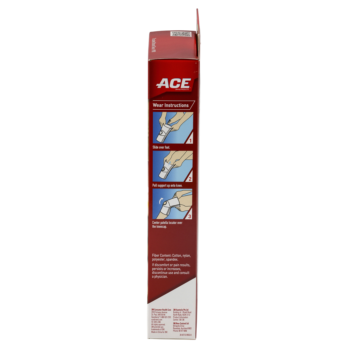 slide 2 of 5, Ace Plus Large Knee Brace With Side Stabilizers, LG