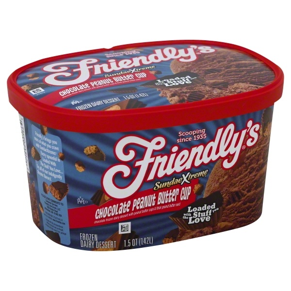 slide 1 of 2, Friendly's Chocolate Peanut Butter Cup Ice Cream, 48 oz