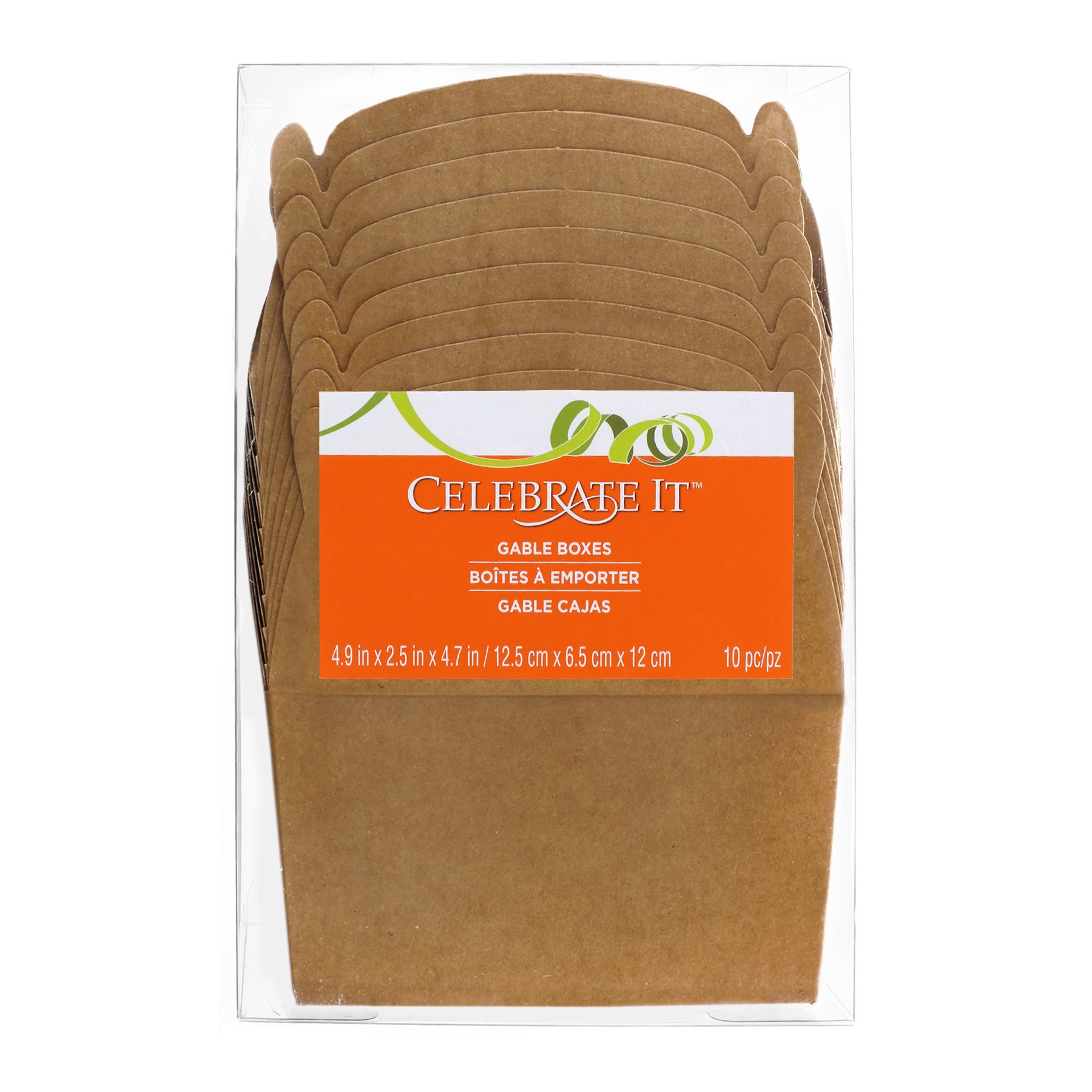 slide 2 of 6, Kraft Gable Boxes By Celebrate It, 10ct., 10 ct