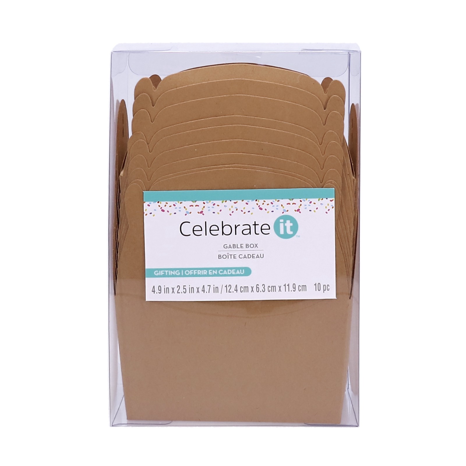 slide 3 of 6, Kraft Gable Boxes By Celebrate It, 10ct., 10 ct